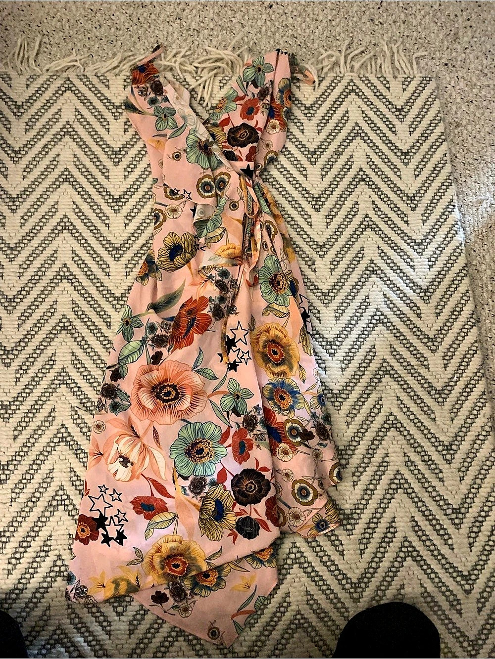 Topshop Floral Maxi Dress Pink & Multicolor Size 12